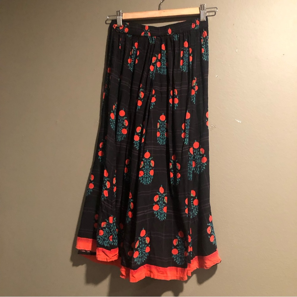 Max Palazzo Style Flare Elastic Back Waist Skirt Small